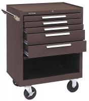 5CFF4 Tool Cabinet, 5 Dr, 27x18x35, Brown