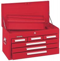 5CFH1 Mechanics Chest, 6 Dr, 26 1/8 W, Red