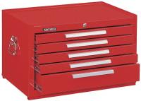 5CFH2 Mechanics Chest, 5 Dr, 27 W, Red