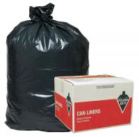 15E856 Recycled Can Liner, 42 gal., Black, PK50