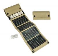 5CFY7 Solar Charger, AA/USB, Khaki, 24x5.5