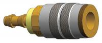 5CGU0 Coupler , Brass, 1/4 In Push Lock, 1/4 Body