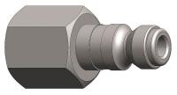 5CGY2 Coupler Plug, Steel, 3/8 FNPT, 1/4 Body