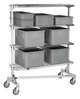 5CHV0 Nesting Wire Cart, 24 In. W, 48 In. L