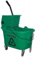 5CJH8 Mop Bucket and Wringer, Green, Side Press