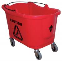 5CJJ2 Mop Bucket, 35 Qt., Red, Polypropylene