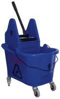 5CJK1 Mop Bucket and Wringer, Blue, Down Press