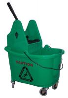 5CJK3 Mop Bucket and Wringer, Green, Down Press