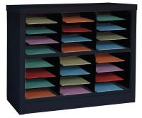 5CRX9 Literature Organizer, 25 3/4 In H, Black
