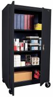 5DCN9 Mobile Storage Cabinet, Welded, Black