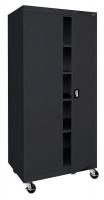 5DCR7 Mobile Storage Cabinet, Welded, Black