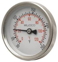 5DJG7 Bimetal Thermom, 2-1/2 In Dial, 30to250F