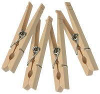 5DML7 Clothespins, Wooden, Pk 24