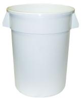 5DMT0 Round Container, 20 Gal, 19.5 In, White