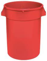 5DMU0 Round Container, 44 Gal, 24 In, Red