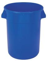 5DMU3 Round Container, 44 Gal, 24 In, Blue