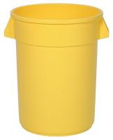 5DMT5 Round Container, 32 Gal, 22 In, Yellow