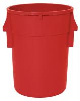 5DMU8 Round Container, 44 Gal, 24 In, Red