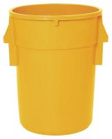 5DMU9 Round Container, 44 Gal, 24 In, Yellow