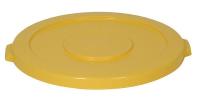 5DMW8 Round Flat Lid, Yellow, 20 Gal