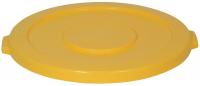 5DMX2 Round Flat Lid, Yellow, 32 Gal