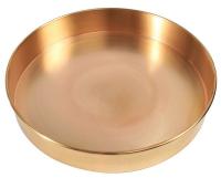 5DPE9 Sieve Bottom Pan, Brass, 12 In Dia, 2 In