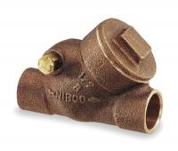 4FKT9 Swing Check Valve, 1-1/2 In, Solder, Bronze