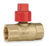 5E437 Brass Gas Ball Valve, Inline, FNPT, 3/4 In