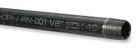 5E550 Pipe, 1/2 In x 10 Ft, Threaded, Black