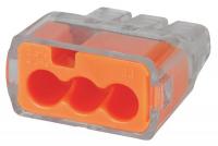 5EKL3 Push In Connector, 3 Port, Orange, PK 100