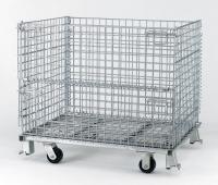 5EU67 Wire Mesh Container, L 33 In, D 42 1/2 In