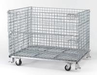 5EU68 Wire Mesh Container, L 41 In, D 51 1/2 In