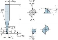 5FHE8 End Mill, GC1610, PVD, 0.315 In Dia, 3.937 L