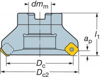 5FHU7 Facemill Cutter, R245-050Q22-12M