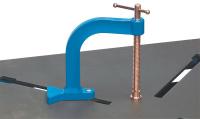 5FYE3 X-Clamp, 2-1/2 W x 8-1/2 D x 10 H, Blue