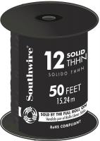 5FZX7 Building Wire, Solid, 12AWG, 0.119 In, Black