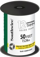 5FZY8 Building Wire, Stranded, 12AWG, 0.128, Green