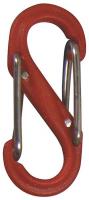 5GAJ6 Carabiner Clip, 1-3/16 In., Plastic, Red