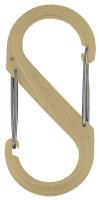 5GAK5 Carabiner Clip, 2 In., Plastic, Tan