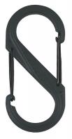 5GAK7 Carabiner Clip, 2 In., Plastic, Black