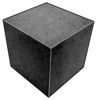 5GCR3 Foam Cube, Polyether, Charcoal, 7 In Sq