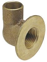 5GEW5 90 Flanged Elbow, Low Lead Bronze, 1/2 In