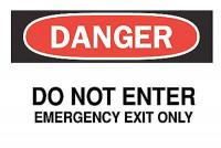 5GJ08 Danger Sign, 10 x 14In, R and BK/WHT, ENG