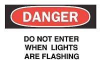 5GJ10 Danger Sign, 10 x 14In, R and BK/WHT, ENG