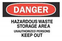 5GJ24 Danger Sign, 7 x 10In, R and BK/WHT, ENG