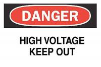 5GJ26 Danger Sign, 7 x 10In, R and BK/WHT, ENG, HV