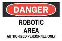 5GJ47 Danger Sign, 10 x 14In, R and BK/WHT, ENG