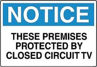 5GJ90 Notice Security Sign, 7 x 10In, ENG, Text