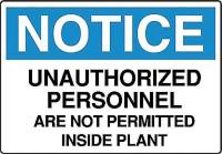 5GJ93 Notice Sign, 10 x 14In, BL and BK/WHT, ENG