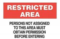 5GK05 Security Sign, 7 x 10In, BK and R/WHT, ENG